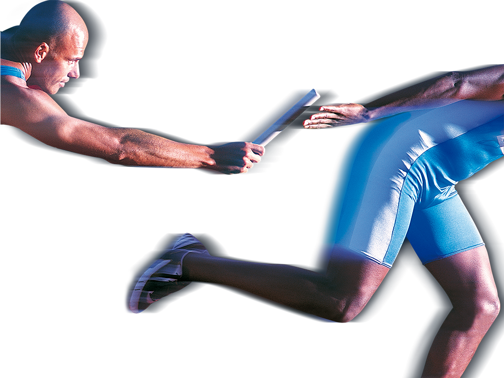 Motiv štafety – předání kolíku